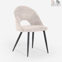 Moderne Stuhl Aus Chenille Für Küche, Wohn- Und Esszimmer Lotur - Beige