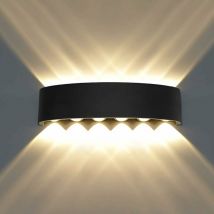 Shmshng - Moderne wasserdichte Wandleuchte led Wandleuchte Up Down Aluminium Wandfluter led Indoor Outdoor für Badezimmer Schlafzimmer Flur