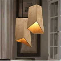 Trade Shop Traesio - Trade Shop - Moderner Pendelleuchter mit Zementeffekt und E27-Fassung - Beige