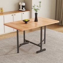Okwish - Moderner, minimalistischer, eleganter Esstisch in Naturfarbe – ausziehbarer Esstisch 120 cm x 80 cm, klappbarer Tisch und