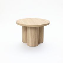 Moderner Runder Couchtisch Aus Holz-naturholz Kaffeetisch Für Wohnzimmer