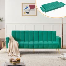 Modernes Design, Samtstoff, klappbares Schlafsofa, Schlafsofa mit Hilfsbeinen, Schlafsofa mit Schlaffunktion, geeignet für Wohnzimmer, Schlafzimmer,