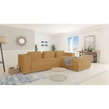Modernes Ecksofa Porto Aus Honig Cord Und Weichem Sitz