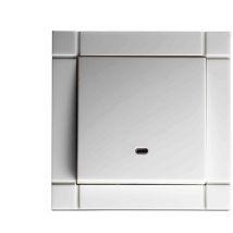 Modernes Kontrollschalterset inkl. Rahmen in Cremeweiß