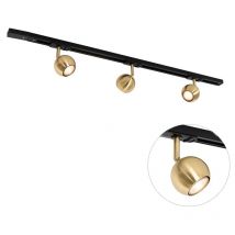 Modernes Schienensystem mit 3 Strahlern Gold 1-phasig - Iconic Gissi