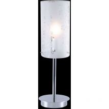 Valve - Moderne Tischleuchte Chrom 1 Leuchte mit Mattschirm, E27 - Italux