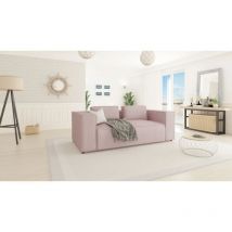 Modernes Sofa 2 sitzer Porto aus Puderrosa Cord