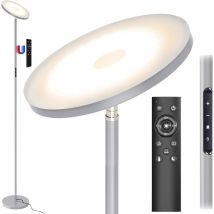 Modlicht 30W Lampadaire LED Dimmable Gris, 3330lm Lampadaires sur pied Salon avec Télécommande & Contrôle tactile, 3000-6000K Moderne Lampadaire avec