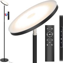 30W Lampadaire led Dimmable Noir, 3330lm Lampadaires sur pied Salon avec Télécommande & Contrôle tactile, 3000-6000K Moderne Lampadaire avec 1H