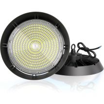 Modlicht Hallenbeleuchtung LED 200W 170lm/w 5000K Tageslicht Kaltweiß Kein Flimmern 90°Abstrahlwinkel Highbay IP65 UFO Hallenstrahler Industrielampe