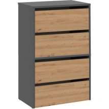 X2 anthrazit artisan Schuhschrank - Modo