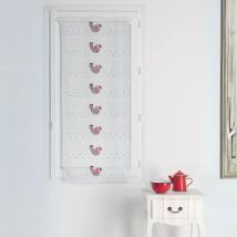 Modulable aux broderies de poules Bordeaux 0.9x1.8 m