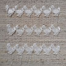 Homemaison - Modulable en macramé Blanc 0.45x2.2 m