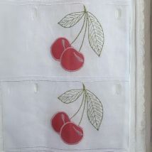 Modulable brodé griottes Rouge 0.45x2.2 m