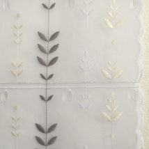 Modulable brodé feuilles d'orgeat Gris clair 0.9x1.2 m