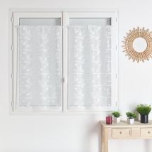 Modulable maille motif feuille Blanc 90x90 cm