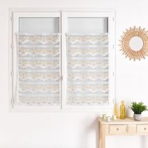 Modulable maille motif fleur Blanc 90x120 cm