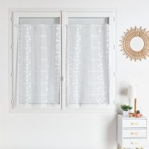 Modulable maille motif pois Blanc 90x90 cm