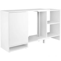 Calicosy - Modular Corner Storage Unit with Open Shelf White fmd