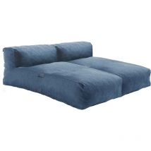 Modulare Gartenmöbel mit 2 pazifischen blauen Tagesbetten - Mixi