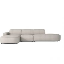 Kaiser - Modulare große L-Ecke California round Stoff Luna/Cruse Luna Beige Links