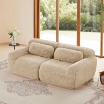 Modulares 2-sitzer Sofa Aus Plüsch – Wolkenweich, Flexibel