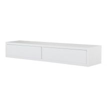 Mensola Da Muro Domino Con Cassetti Bianco 88.2x13.4x20 Cm Set Tasselli Inclusi Sanitec