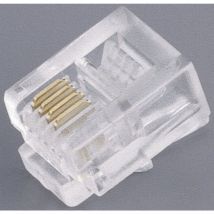 Tru Components - Modularstecker TC-2525001 Stecker, gerade Polzahl Sensoren 6P4C Transparent 100 St