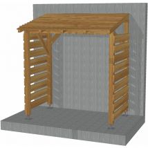 Jardinatoire - Module Abri Fumeurs 2m - Couvert - Sans fond - Cl3 Marron