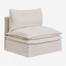 Module central pour canapé modulable en lin et coton Grace Sklum