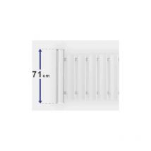 Gefradis - Module de clôture pvc H71 x L150 cm blanc à barreaudage vertical