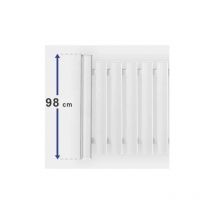 Gefradis - Module de clôture pvc H98 x L150 cm blanc à barreaudage vertical