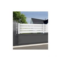 Gefradis - Module de clôture pvc H55 x L150 cm blanc ajourage horizontal