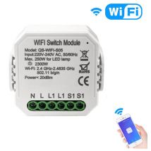 Qersta - Module de commutateur de compteur de puissance Wifi Tuya - commutateur de relais sans fil dissimulé - moniteur de consommation