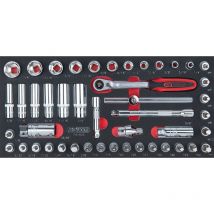 Module de douilles et accessoires ultimate 3/8'' en pouces, 47 pièces