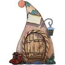Module De Rangement Bureau Bois décoration d'arbre miniature extérieure Porte de conte de fées Accessoires de jardin Cadeau Drôle-4pc
