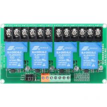 Module de relais à 4 canaux, courant de charge 30 a avec isolation par optocoupleur, prend en charge les déclenchements haut et bas 5 v, 12 v, 24 v