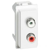 Module double rca Bticino Living Now blanc KW4269R