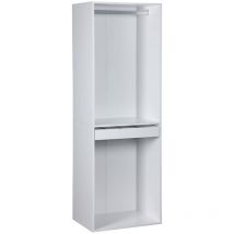 Sweeek - Module dressing avec penderie et porte-pantalons. blanc. panneaux stratifiés