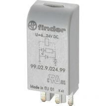 Module enfichable avec led 99.02.0.060.59 Couleur d'éclairage (ampoule led): vert Adapté pour modèle (relais): 96.04 96.02 1 Q088642 - Finder