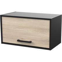 Miroytengo - Module de cuisine industrielle supérieure en chêne Kronberg et couleur noir 65x35CM