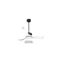 Klassfan - Modulo de Super déstratificateur d'air, blanc et noir avec Lumière, thermostat idéal pour 40à 60 m² KLDC1P1WIL1Bk