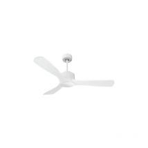 Klassfan - Modulo de Super destratificateur et ventilateur dc 132 cm Blanc pales bois blanc sans Lumière 25 à 40 m²