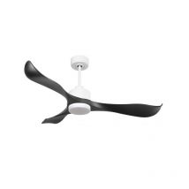 Klassfan - Modulo de Ventilateur de plafond dc Led Blanc pales marron thermostat idéal 10 à 15 m² KlDC4SlimP1WoL1WiSlim