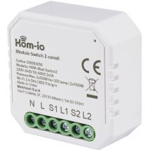Modulo relè smart WiFI, 2 canali, 2x5A - Hom-io Hom-Mod-Switch2
