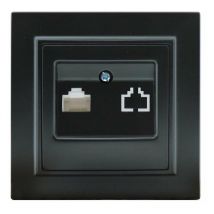 Modulo Empotrable Toma Internet Negro Marco Incluido IP20 Serie wLine - Iluminashop