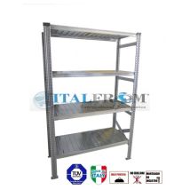 Italfrom - modulo iniziale - scaffalatura da magazzino zincata h 200 cm , l 120 cm , prof. 60 cm , con 4 ripiani , portata ognuno 205 Kg