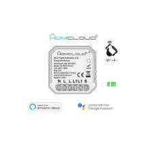 Modulo Interruttore con Monitoraggio Consumo Smart WiFi Compatibile con Alexa, Google e Smartphone AS-SM1E