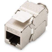 DIGITUS Modulo Keystone schermato Cat-5e - Presa RJ45-100 MHz 1GBase-T - AWG 26-22 - Montaggio senza utensili