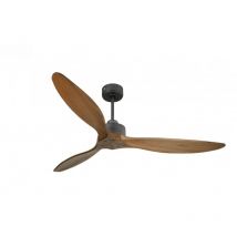 Klassfan - Modulo Slim de Ventilateur de plafond et destratificateur moteur dc basalte et bois sombre 30 à 60 m²